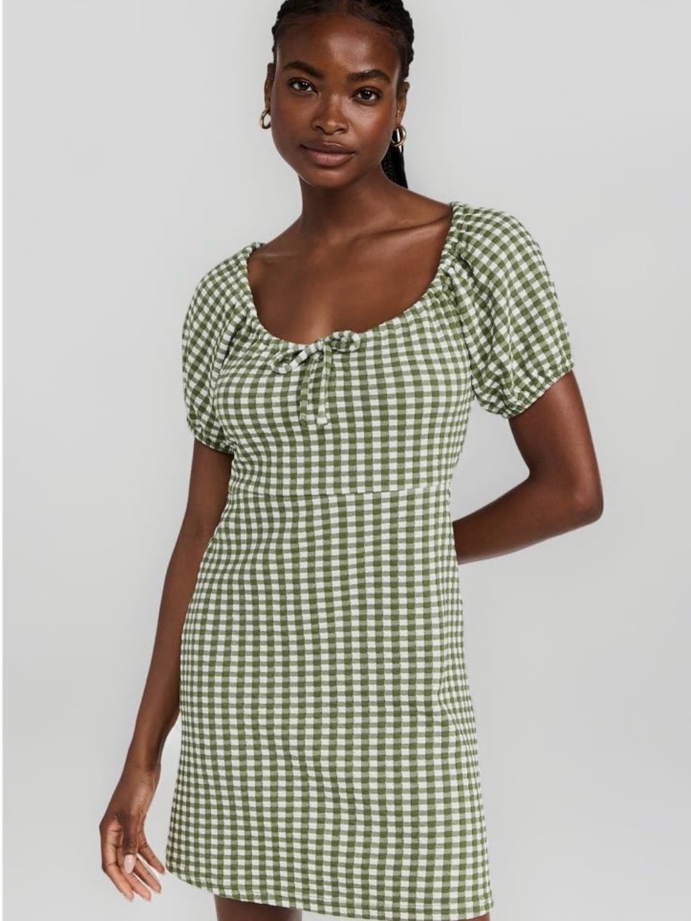 Jacquard Puff-Sleeve Mini Dress Madewell